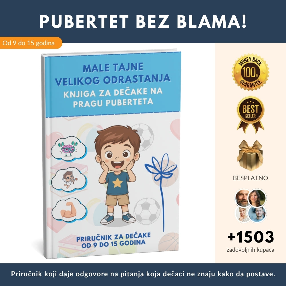 Pubertet bez blama! Priručnik koji daje odgovore na pitanja koja dečaci ne znaju kako da postave + BONUS